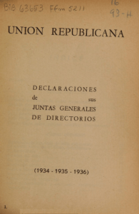 UNION REPUBLICANA - Biblioteca del Congreso Nacional de Chile