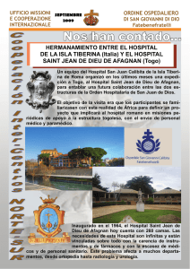 HERMANAMIENTO ENTRE EL HOSPITAL DE LA ISLA TIBERINA