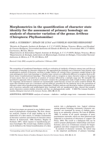 Morphometrics in the quantification of character state identity for the
