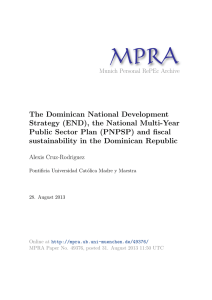 The Dominican National Development Strategy (END), the National