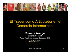El Trader como Articulador en el Comercio Internacional.