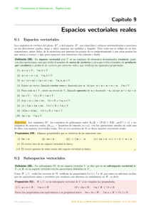 Espacios vectoriales reales