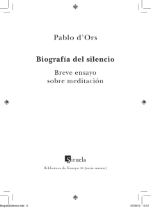Pablo d`Ors Biografía del silencio