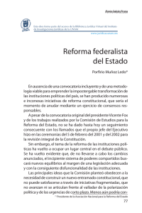 Reforma federalista del Estado