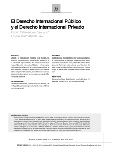 El Derecho Internacional Público y el Derecho Internacional Privado