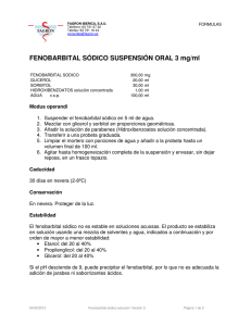 FENOBARBITAL SÓDICO SUSPENSIÓN ORAL 3 mg/ml