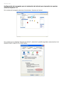 Instalación ActiveX impresión reportes