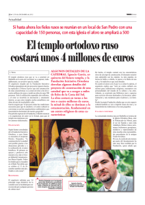 El templo ortodoxo ruso costará unos 4 millones de euros