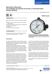 Manómetro diferencial Con indicador de presión de servicio y