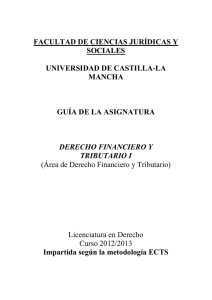 Derecho Financiero y Tributario I - Universidad de Castilla