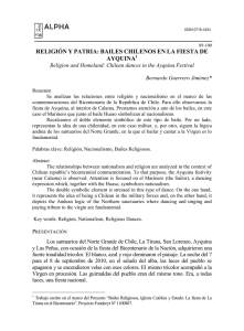RELIGIÓN Y PATRIA: BAILES CHILENOS EN LA FIESTA DE