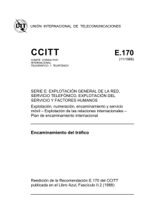 Rec. UIT-T E.170 - ENCAMINAMIENTO DEL TR.FICO
