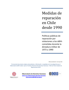 Medidas de reparación en Chile desde 1990