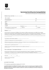 Sol·licitud Certificat de Compatibilitat