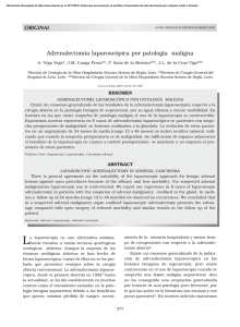 Adrenalectomía laparoscópica por patología maligna