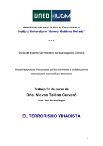 a Trabajo de María Nieves Talens Cerveró. EL TERRORISMO