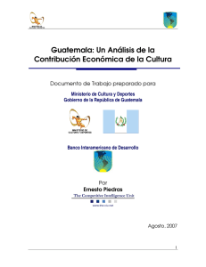 Guatemala: Un Análisis de la Contribución Económica de la Cultura