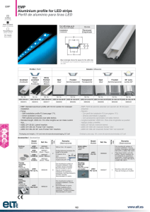 EMP Aluminium profile for LED strips Perſl de aluminio para tiras LED