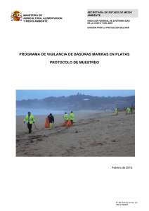 Programa de vigilancia de basuras marinas en playas. Protocolo de
