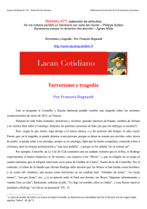Terrorismo y tragedia - Escuela de la Orientación Lacaniana