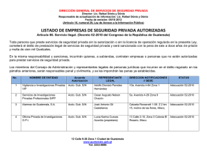 listado de empresas autorizadas al 05 de octubre 2012