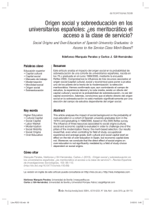 Origen social y sobreeducación en los universitarios españoles: ¿es