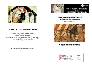 capella de ministrers - Biblioteca Valenciana