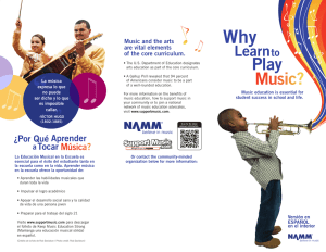 Music and the arts are vital elements of the core curriculum.