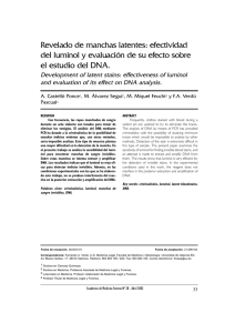 Revelado de manchas latentes: efectividad del luminol y evaluación