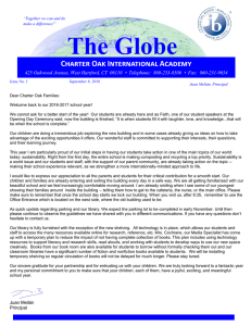 The Globe - Charter Oak International Academy