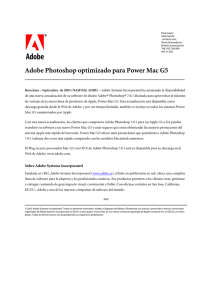 Adobe Photoshop optimizado para Power Mac G5