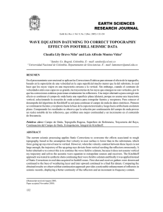 EARTH SCIENCES RESEARCH JOURNAL WAVE EQUATION