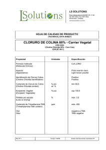 Cloruro de Colina 60% - lsolutions