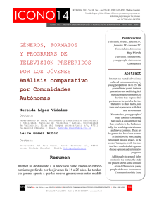 GÉNEROS, FORMATOS Y PROGRAMAS DE TELEVISIÓN