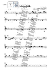 Partitura One Direction gratis para flauta