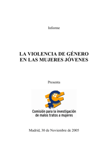 Informe violencia de género en mujeres jóvenes-2005