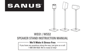 wss1 / wss2 speaker stand instruction manual