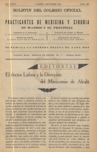 El doctor Lafora y la Dirección del Manicomio de Alcalá