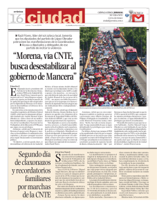 “Morena, vía CNTE, busca desestabilizar al gobierno de Mancera”
