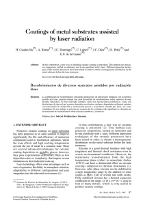 Coatings of metal substrates assisted by laser radiation