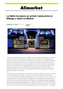 La Mafia incorpora su primer restaurante en Málaga y