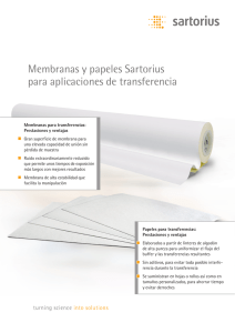 Membranas y papeles Sartorius para aplicaciones de transferencia