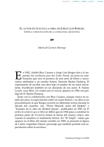 El autor ficticio en la obra de Jorge Luis Borges: crítica y renovación