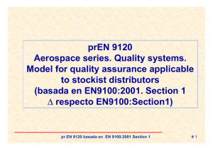 pr EN 9120 basada en EN 9100:2001 Section 1