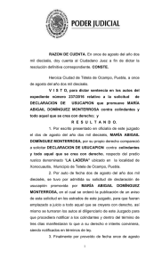 razon de cuenta - Tribunal Superior de Justicia del Estado de Puebla