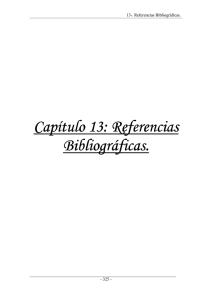 Capítulo Capítulo 13: Referencias 13: Referencias Bibliográficas.