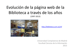 Evolución página web - Universidad Complutense de Madrid
