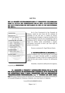 Acta de 21 de diciembre de 2011 - Ayuntamiento de San Fernando