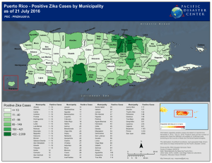 Positive Zika Cases by Municipality as of 21 July 2016