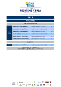 Resultados: 16º Torneo de Frontenis y Pala